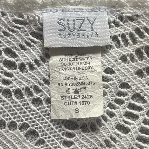 Suzy Shier Crochet Sleeveless Top Size Small - Picture 8 of 10